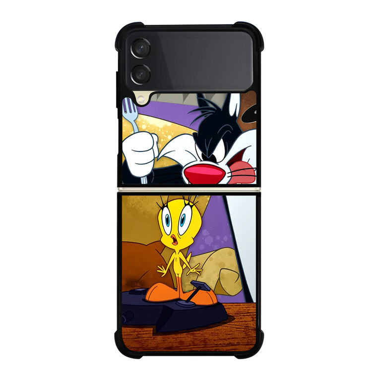 SYLVESTER AND TWEETY Samsung Galaxy Z FLip 3 5G Case Cover SYLVESTER AND TWEETY Samsung Galaxy Z FLip 3 5G Case Cover