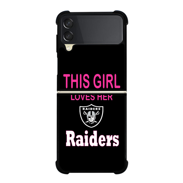 THIS GIRL LOVES THE RAIDERS Samsung Galaxy Z FLip 3 5G Case Cover