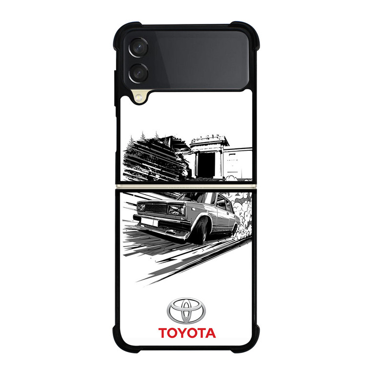 TOYOTA CAR CLASSIC SKETCH Samsung Galaxy Z FLip 3 5G Case Cover