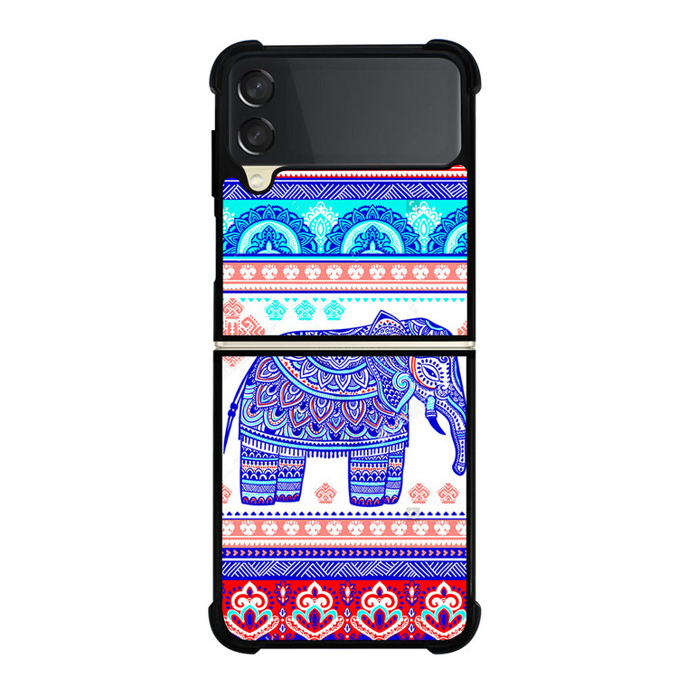 TRIBAL ORNAMENTSTOCK VECTOR ELEPANT Samsung Galaxy Z FLip 3 5G Case Cover