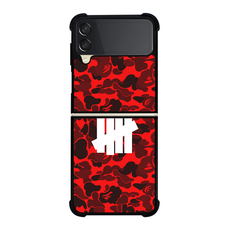 UNDEFEATED BAPE CAMO RED Samsung Galaxy Z FLip 3 5G Case Cover