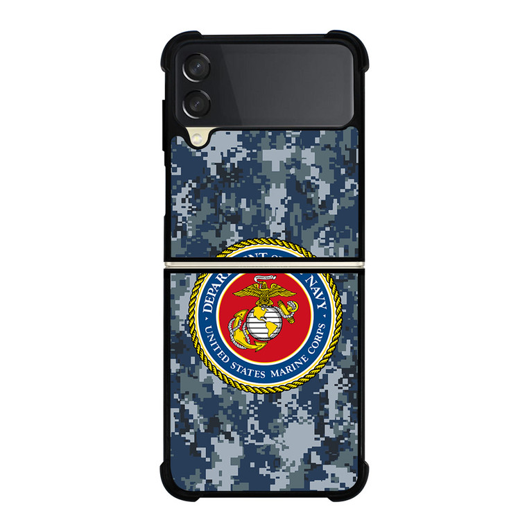 USMC US MARINE CORPS CAMO Samsung Galaxy Z FLip 3 5G Case Cover