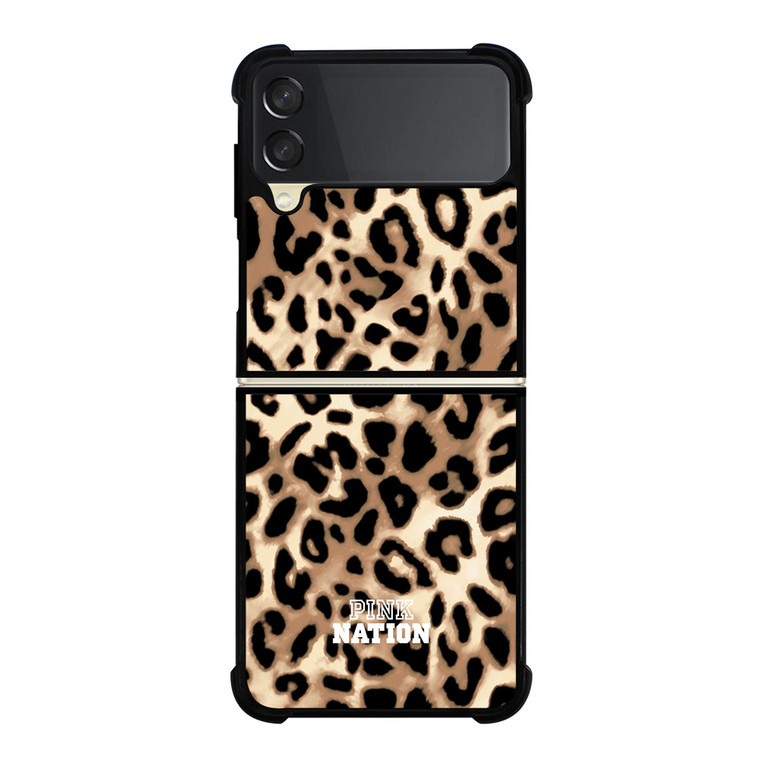 VICTORIA SECRET PINK NATION LEOPARD Samsung Galaxy Z FLip 3 5G Case Cover VICTORIA SECRET PINK NATION LEOPARD Samsung Galaxy Z FLip 3 5G Case Cover