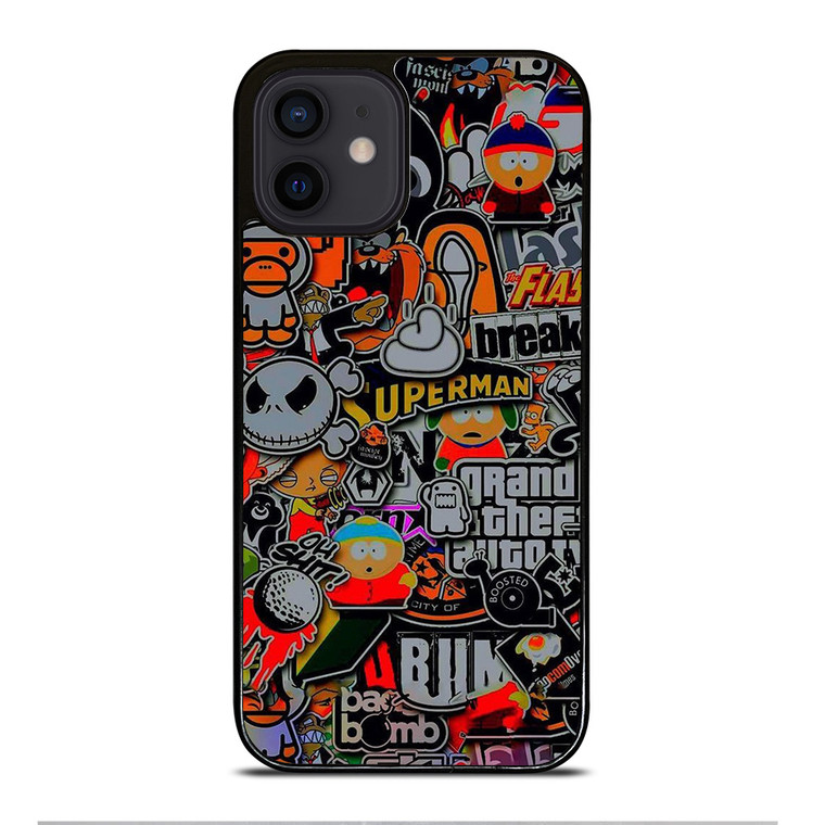STICKER BOMB COMPILATION iPhone 12 Mini Case STICKER BOMB COMPILATION iPhone 12 Mini Case