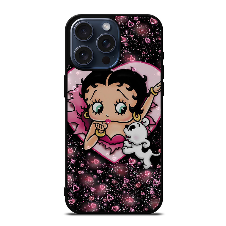 BETTY BOOP AND DOG CARTOON iPhone 15 Pro Max Case