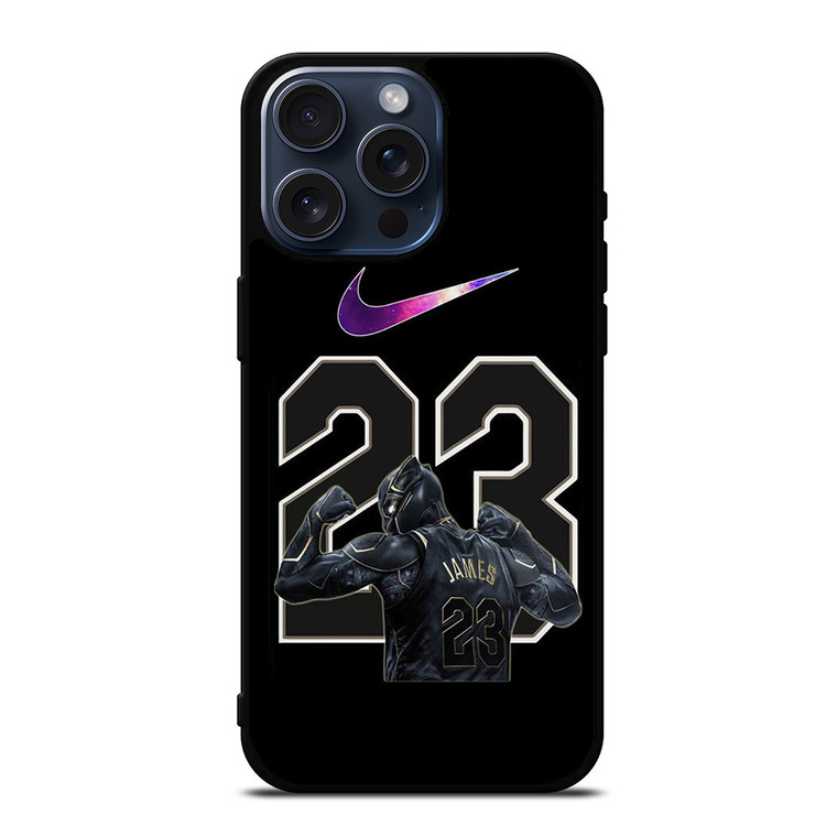 BLACK PANTHER LEBRON JAMES 23 iPhone 15 Pro Max Case