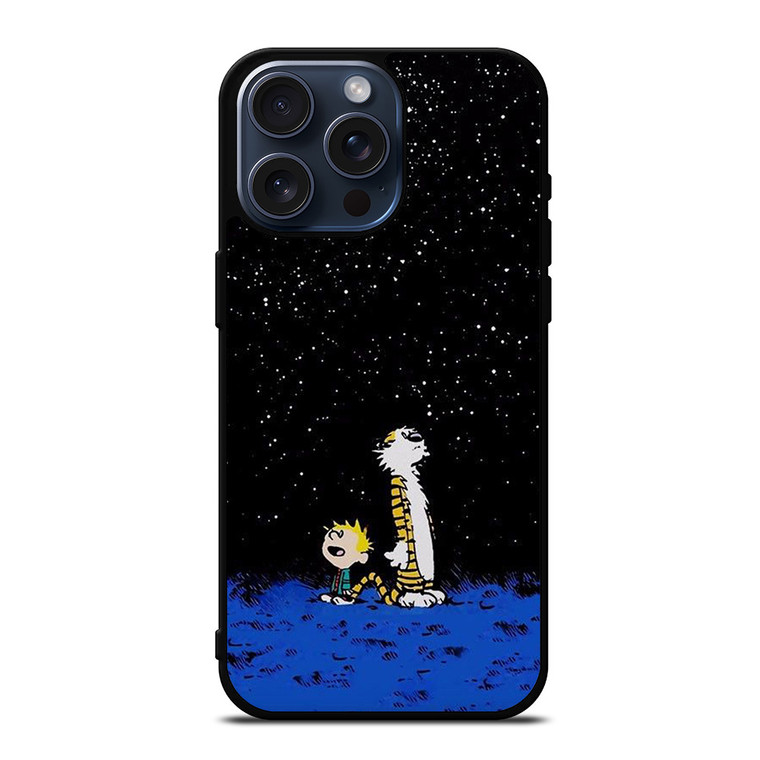 Calvin And Hobbes Looking Star iPhone 15 Pro Max Case