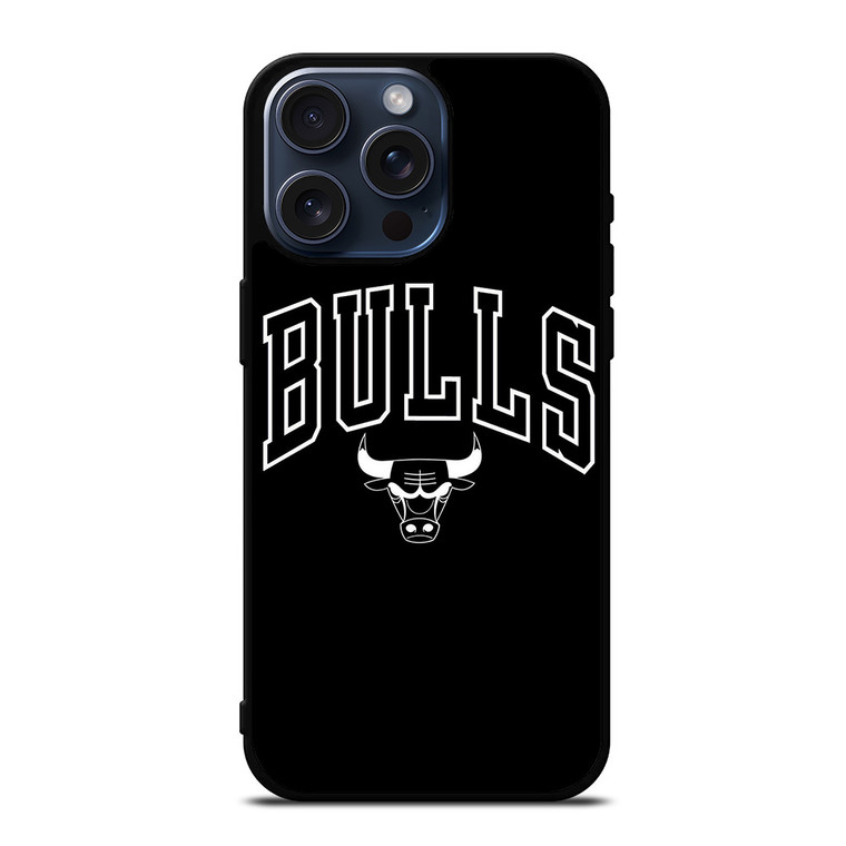 CHICAGO BULLS LOGO BLACK iPhone 15 Pro Max Case