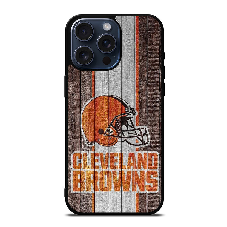 CLEVELAND BROWN WOODEN ICON iPhone 15 Pro Max Case