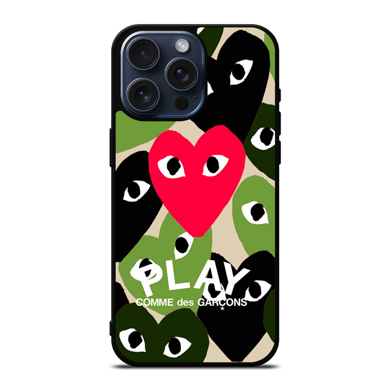 COMME DES GARCONS PLAY BAPE iPhone 15 Pro Max Case