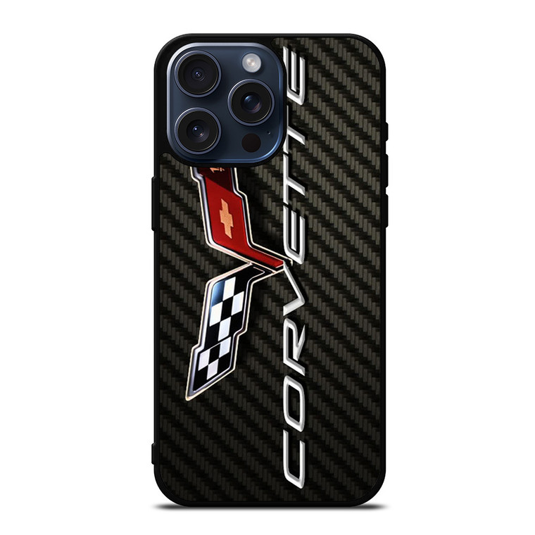 CORVETTE CHEY LOGO CARBON iPhone 15 Pro Max Case CORVETTE CHEY LOGO CARBON iPhone 15 Pro Max Case