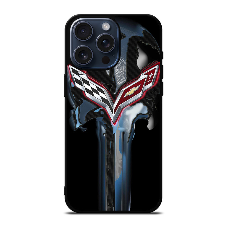CORVETTE SKULL LOGO iPhone 15 Pro Max Case