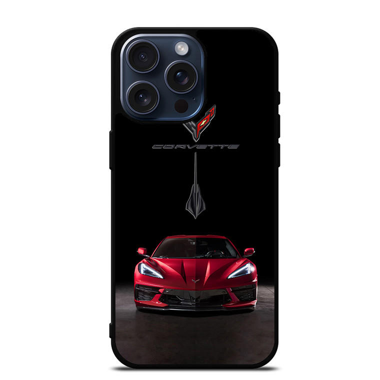 CORVETTE STINGRAY C8 RED CAR iPhone 15 Pro Max Case
