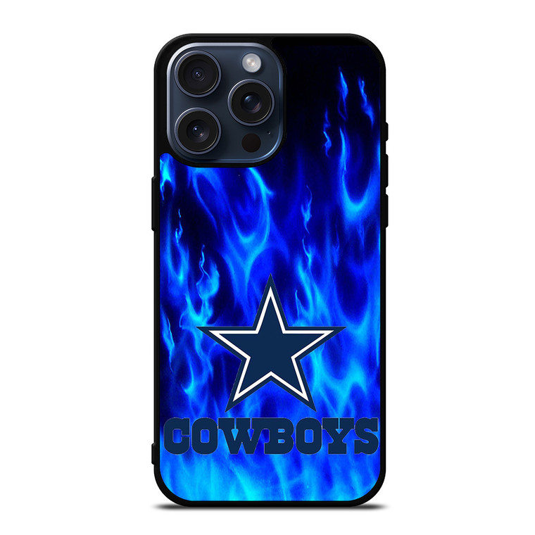 DALLAS COWBOYS LOGO BLUE FIRE iPhone 15 Pro Max Case