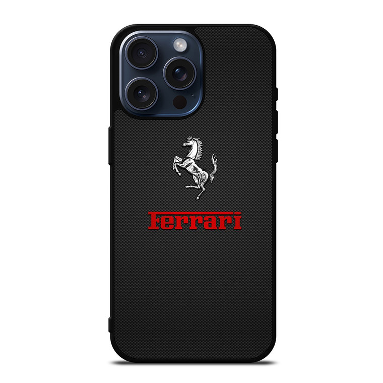 FERRARI LOGO METAL POINT iPhone 15 Pro Max Case