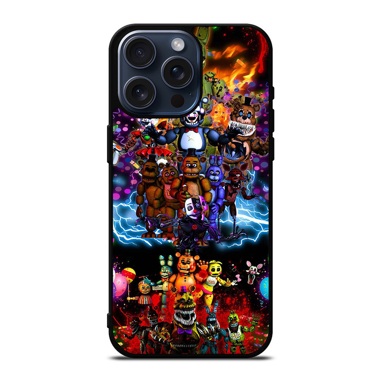 FIVE NIGHTS AT FREDDY'S ALL CHARACTERS iPhone 15 Pro Max Case