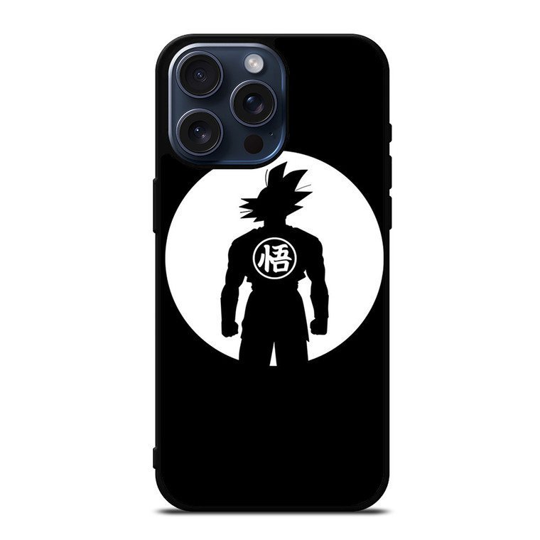 GOKU DRAGON BALL BLACK WHITE iPhone 15 Pro Max Case GOKU DRAGON BALL BLACK WHITE iPhone 15 Pro Max Case