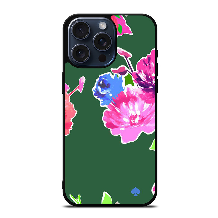 KATE SPADE NEW YORK GREEN FLORAL iPhone 15 Pro Max Case