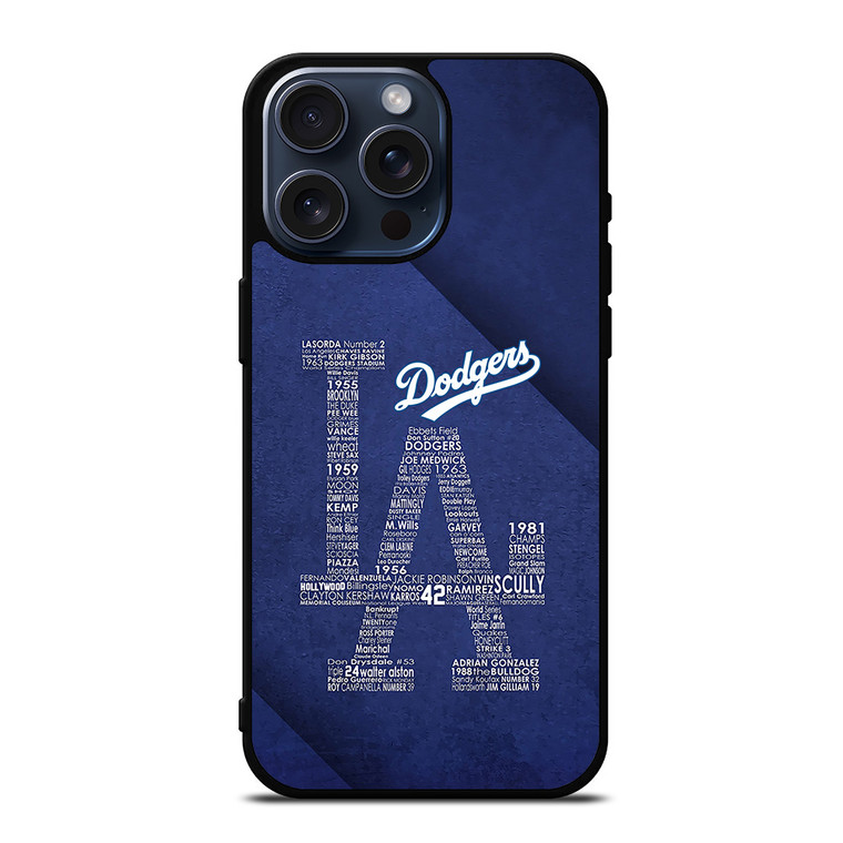 LA DODGERS BASEBALL TEAM LOS ANGELES iPhone 15 Pro Max Case