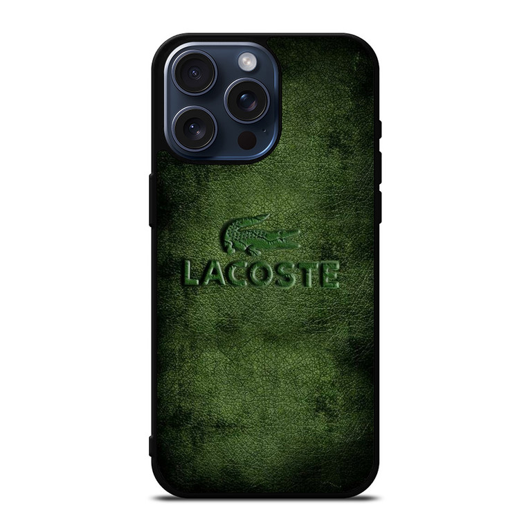 LACOSTE LOGO EMBOSSED LEATHER iPhone 15 Pro Max Case