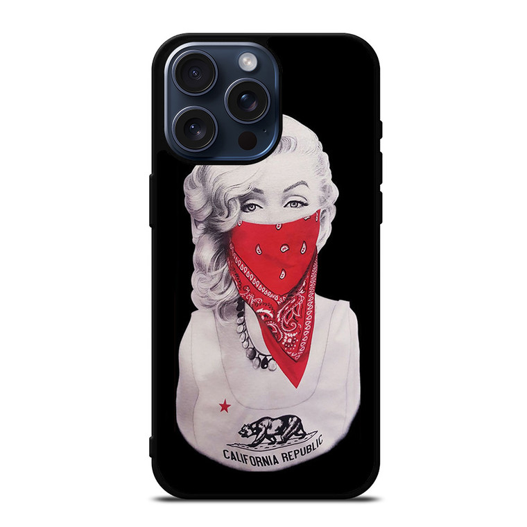 MARILYN MONROE RED BANDANA GANGSTER iPhone 15 Pro Max Case
