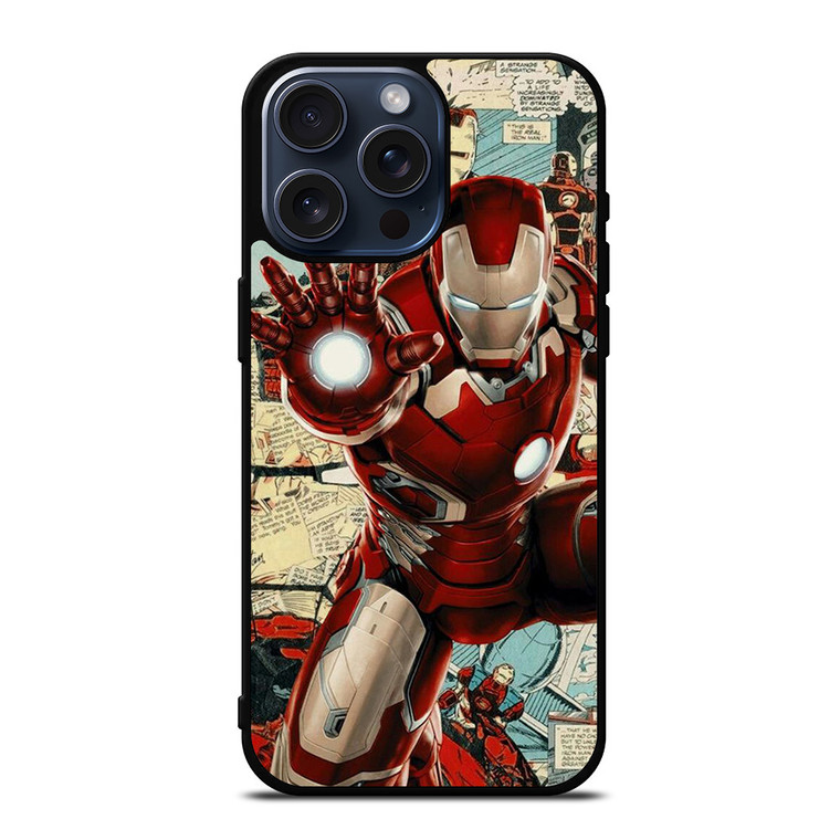 MARVEL IRONMAN COLLAGE COMIC iPhone 15 Pro Max Case