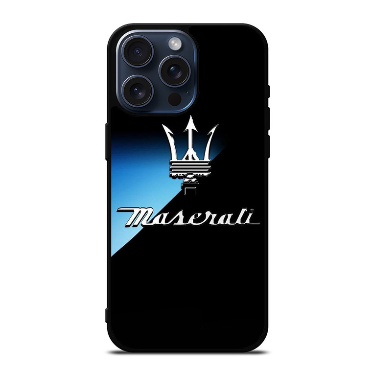 MASERATI DARK BLUE LOGO iPhone 15 Pro Max Case