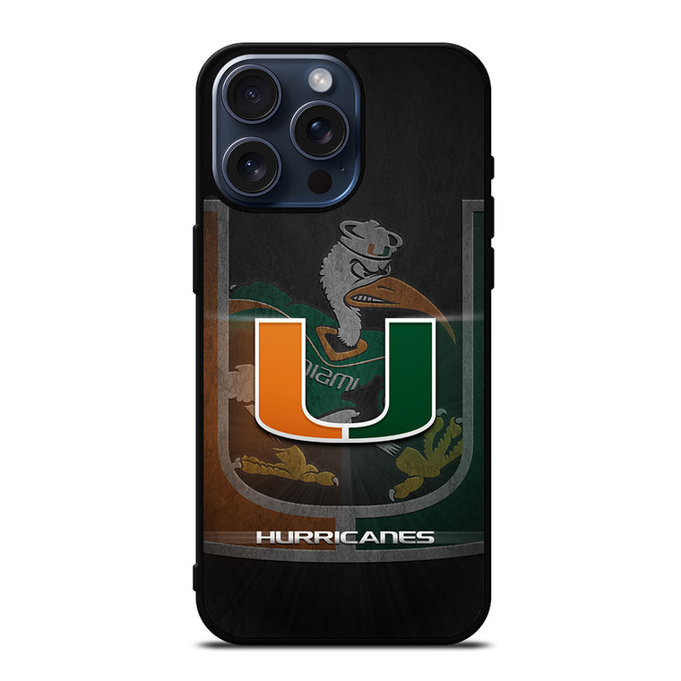 MIAMI HURRICANES UM 3 iPhone 15 Pro Max Case