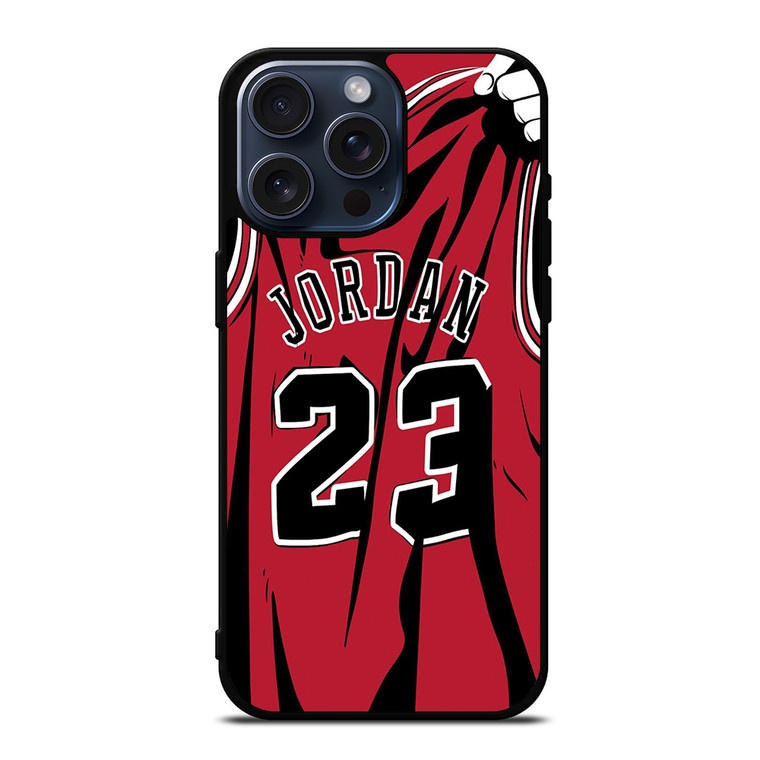 MICHAEL JORDAN 23 JERSEY ART iPhone 15 Pro Max Case MICHAEL JORDAN 23 JERSEY ART iPhone 15 Pro Max Case