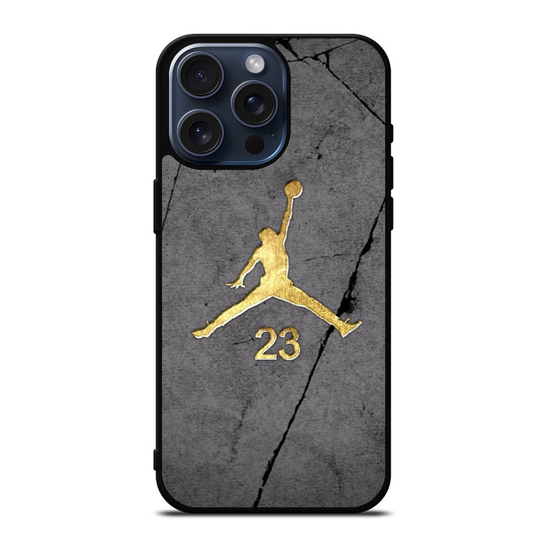 NIKE AIR JORDAN LOGO GOLD iPhone 15 Pro Max Case