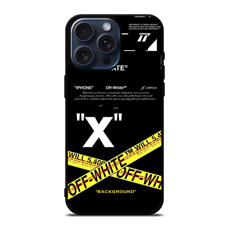 OFF WHITE X BACKGROUND iPhone 15 Pro Max Case