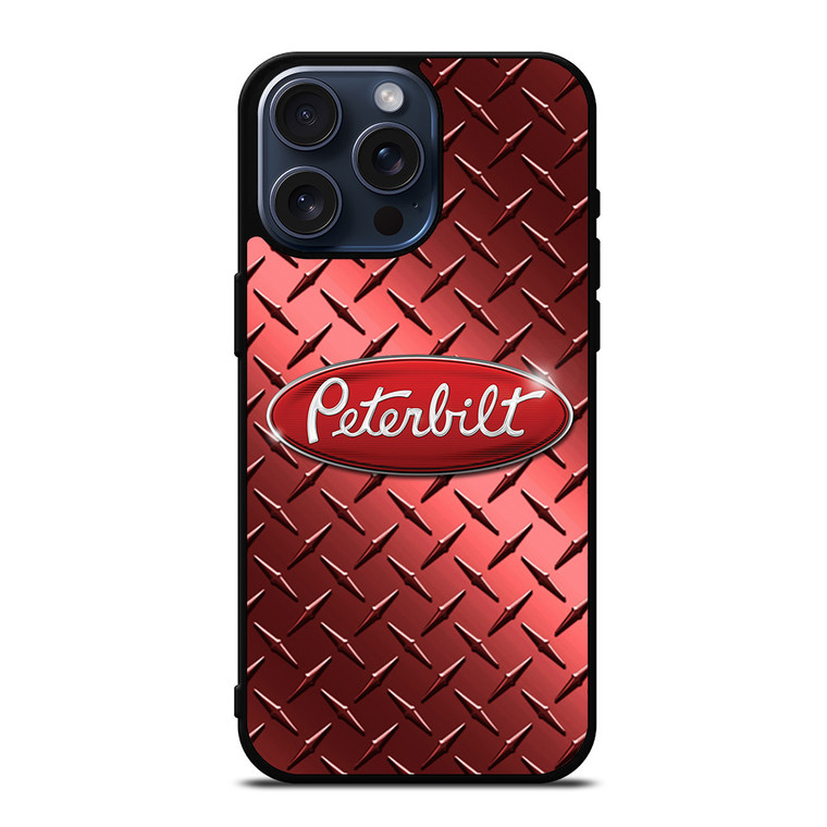 PETERBILT LOGO RED METAL iPhone 15 Pro Max Case
