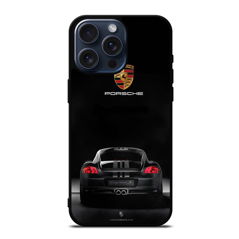 PORSCHE CAYMAN S BLACK iPhone 15 Pro Max Case PORSCHE CAYMAN S BLACK iPhone 15 Pro Max Case