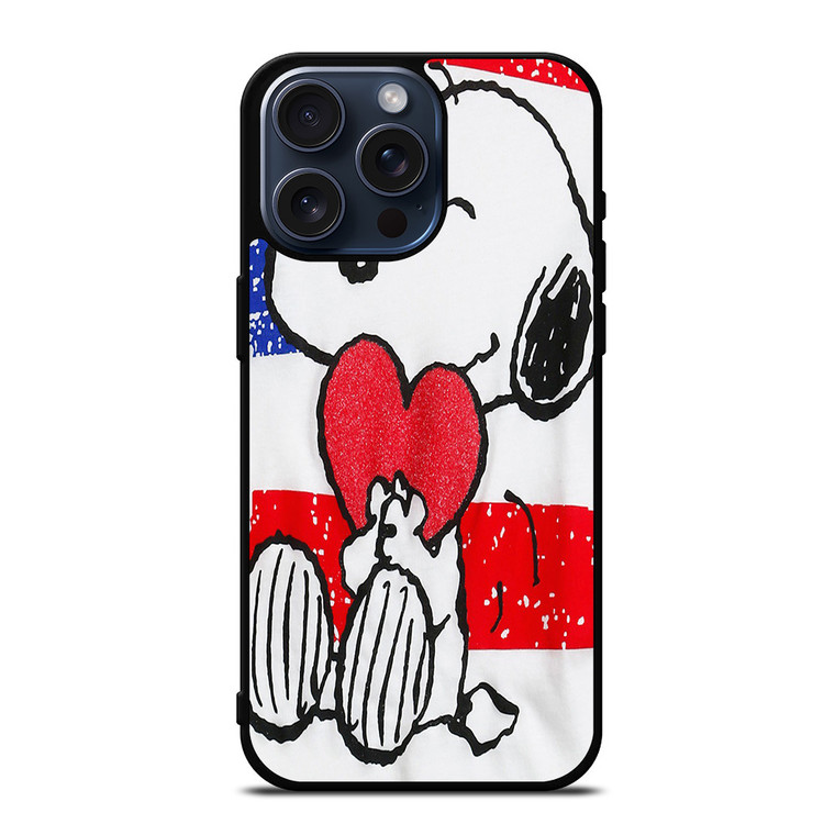 SNOOPY HEARTS AMERICA GIRLS PEANUTS iPhone 15 Pro Max Case