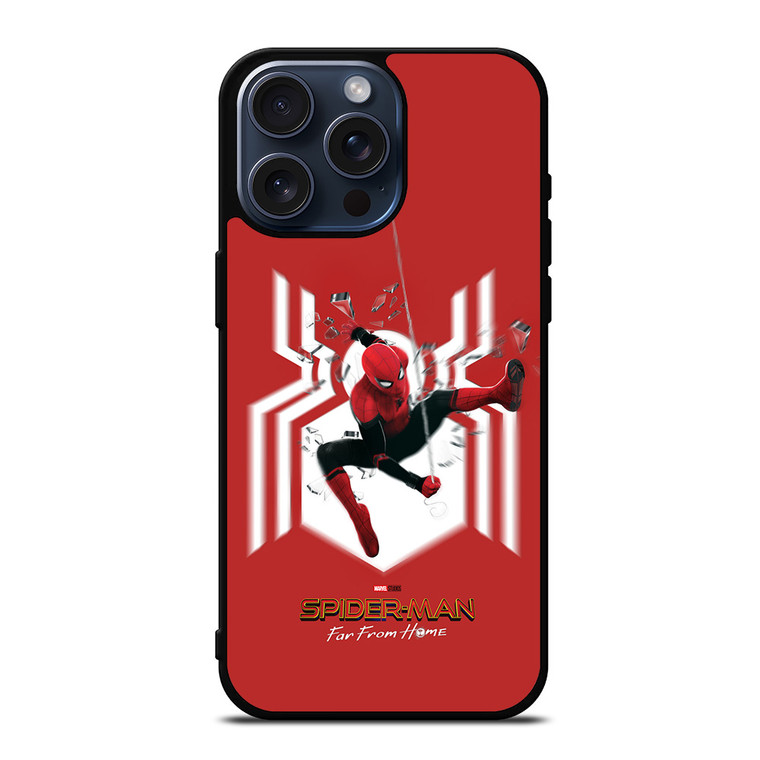 SPIDERMAN FAR FROM HOME LOGO RED ACTION iPhone 15 Pro Max Case