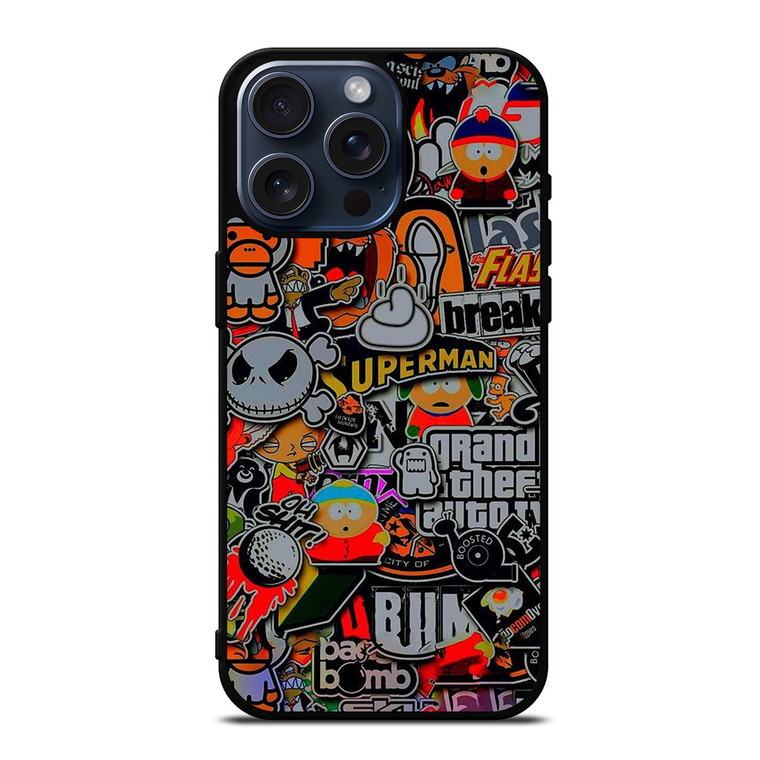STICKER BOMB COMPILATION iPhone 15 Pro Max Case