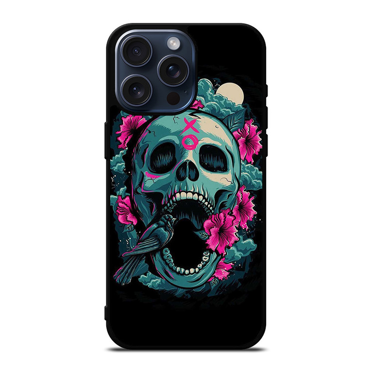 SUGAR SKULL FLOWERS TATTOO iPhone 15 Pro Max Case