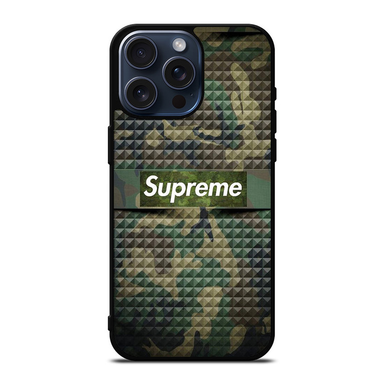 SUPREME BET LOGO CAMO iPhone 15 Pro Max Case