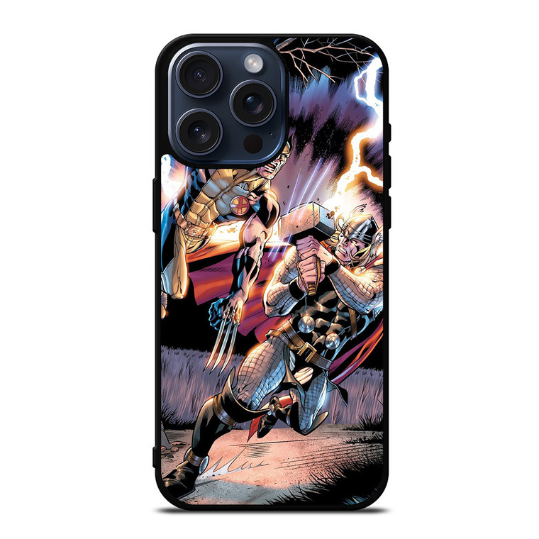 THOR VS WOLVERINE ANIME iPhone 15 Pro Max Case