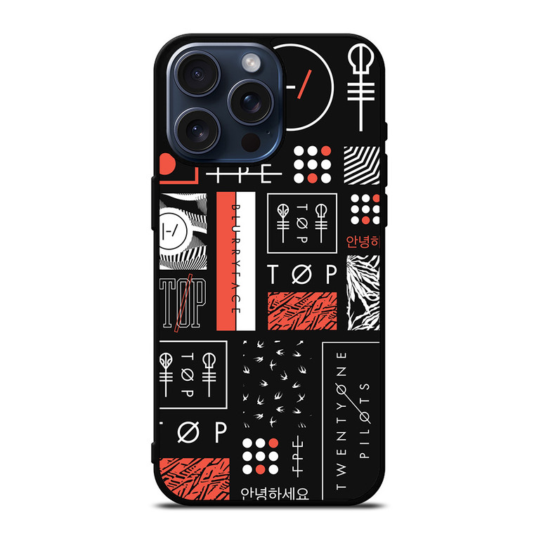 TWENTY ONE PILOTS BLURRYFACE ART iPhone 15 Pro Max Case