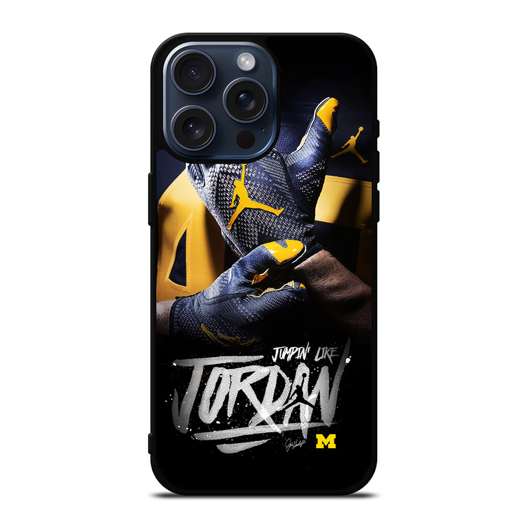 UNIVERSITY OF MICHIGAN AIR JORDAN iPhone 15 Pro Max Case