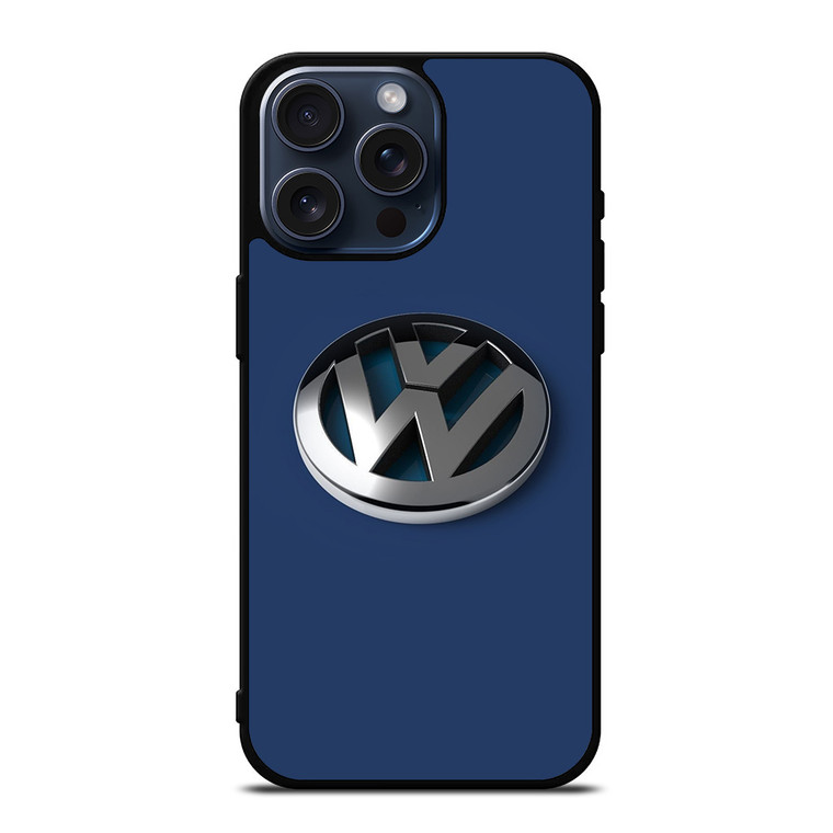 VW VOLKSWAGEN GLOSSY LOGO EMBLEM iPhone 15 Pro Max Case