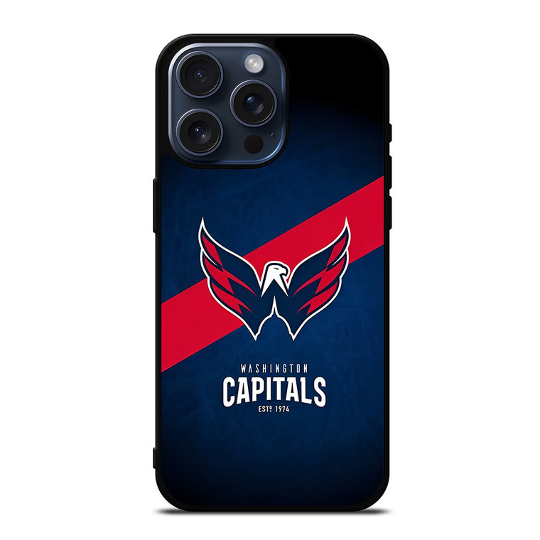 WASHINGTON CAPITALS LOGO NHL HOCKEY CLUB iPhone 15 Pro Max Case