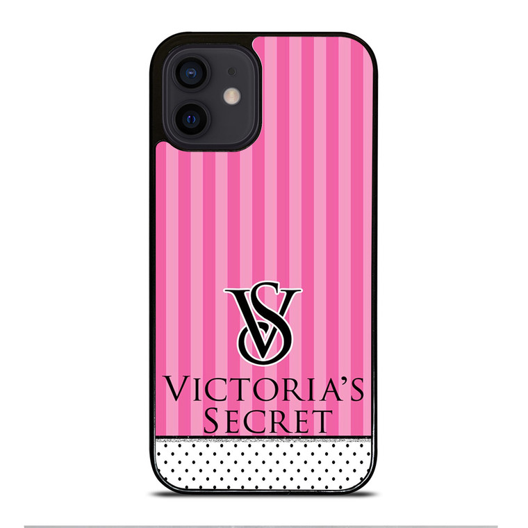 VICTORIA'S SECRET LOGO POLKADOT STRIPE iPhone 12 Mini Case