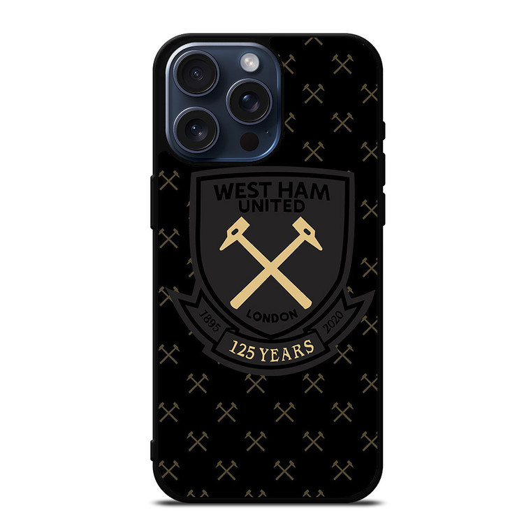 WEST HAM UNITED BLACK LOGO iPhone 15 Pro Max Case