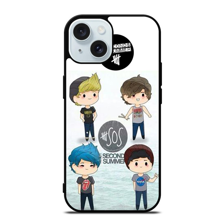 5 SECONDS OF SUMMER 5SOS CARTOON iPhone 15  Case Cover