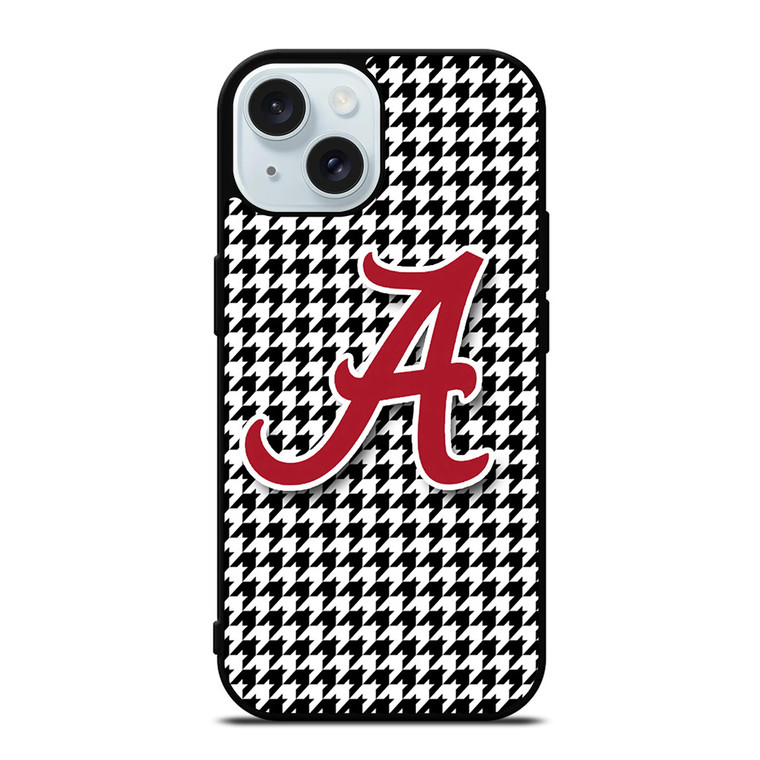 ALABAMA HOUNDSTOOTH CRIMSON TIDE iPhone 15  Case Cover