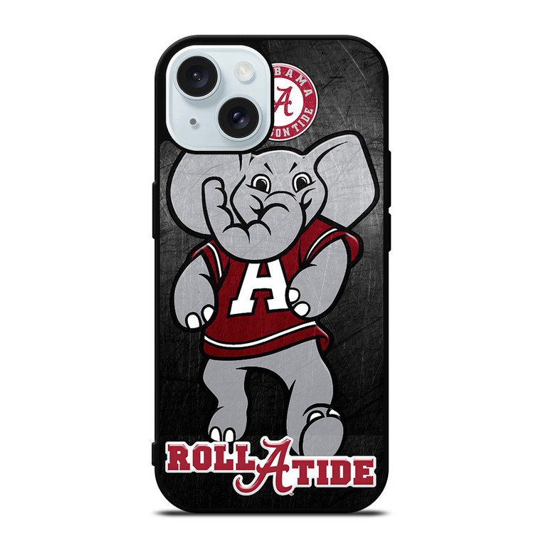 ALABAMA ROLL A TIDE CRIMSON BAMA FOOTBALL iPhone 15  Case Cover ALABAMA ROLL A TIDE CRIMSON BAMA FOOTBALL iPhone 15  Case Cover