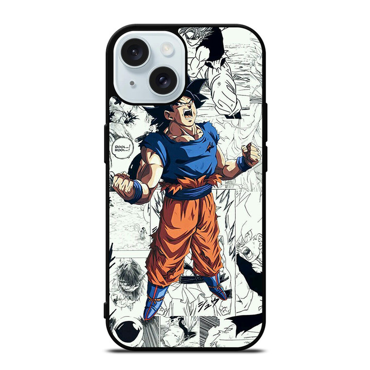 ANIME DRAGONBALL SUPER SAIYA SON GOKU COMIC iPhone 15  Case Cover