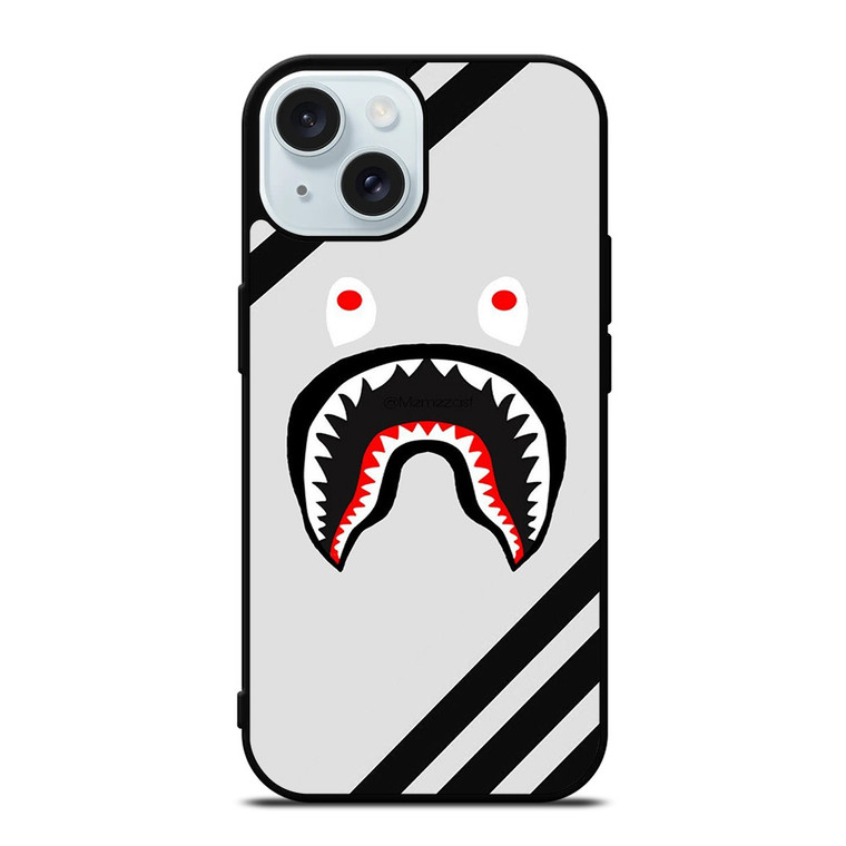 BAPE SHARK ADIDAS STRIPE iPhone 15  Case Cover